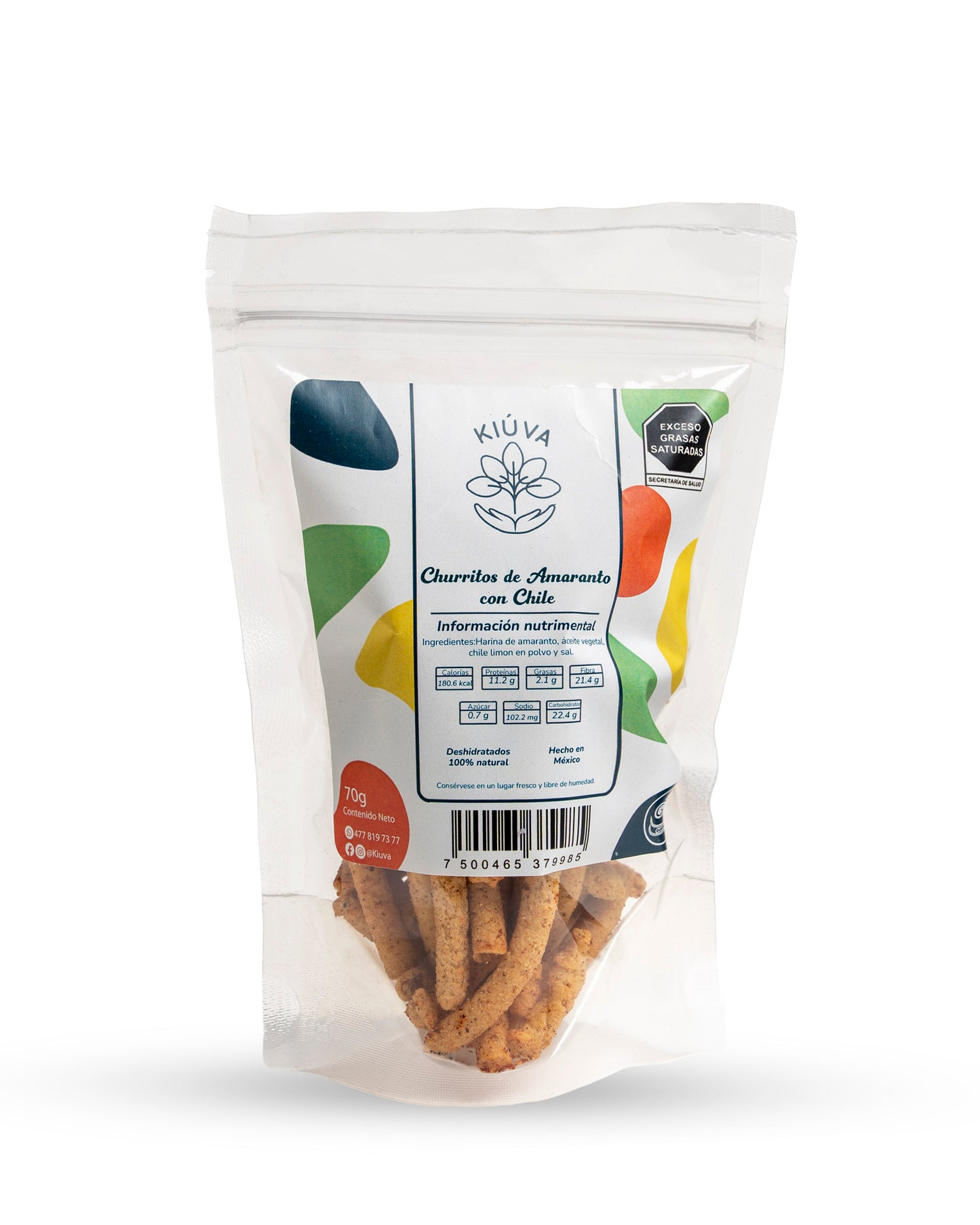 Churritos de amaranto con chile chip / 70 g