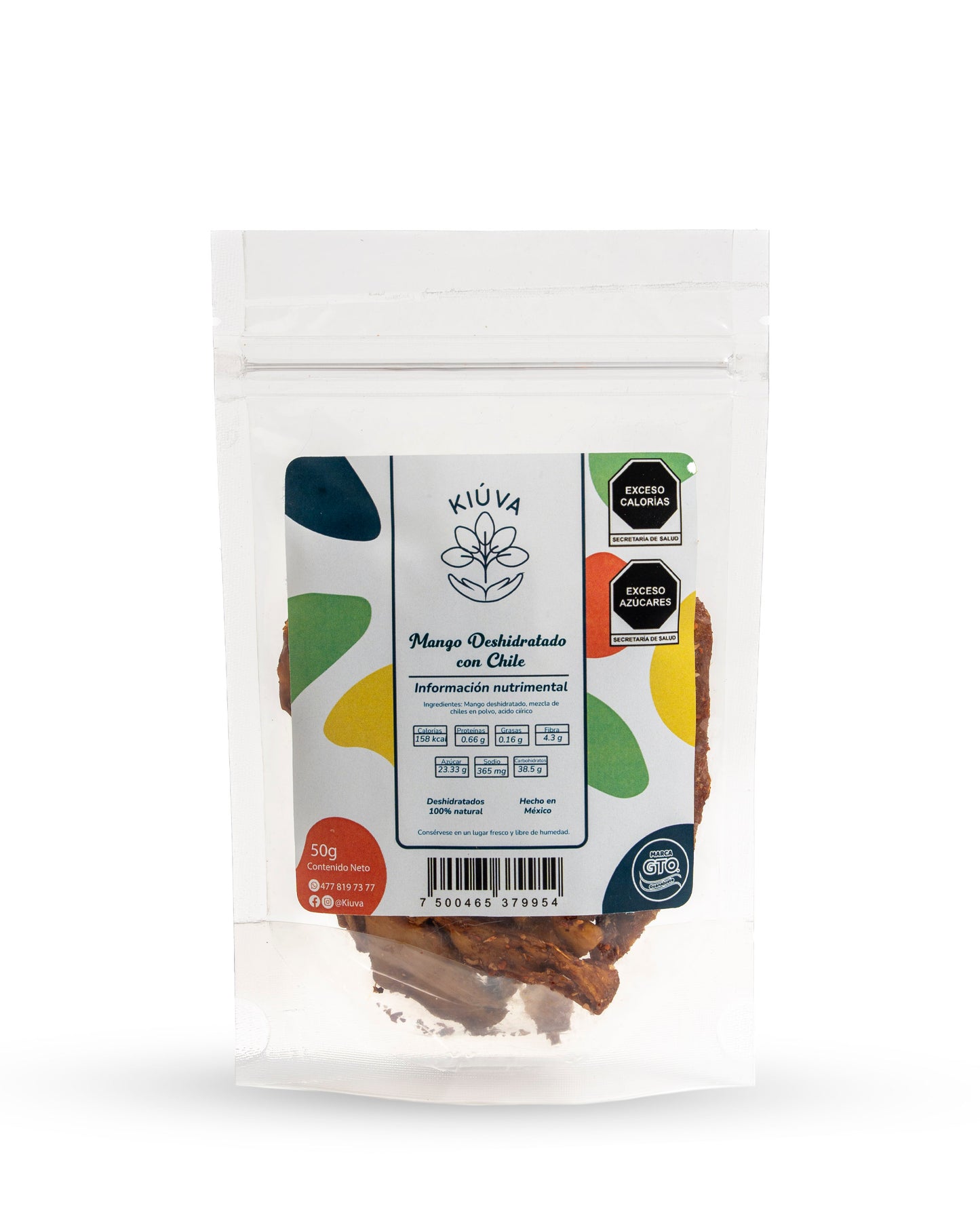 Mango deshidratado natural con chile / 50 g