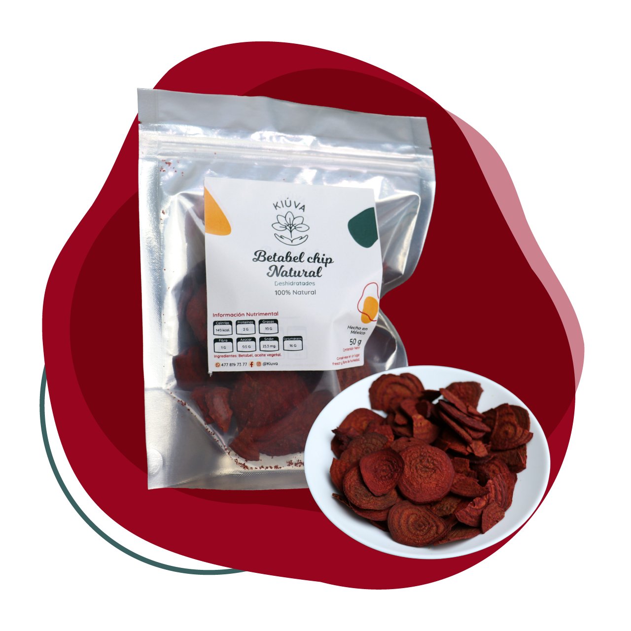 Kalipai Betabel chip con chile / 50 g – KIÚVA